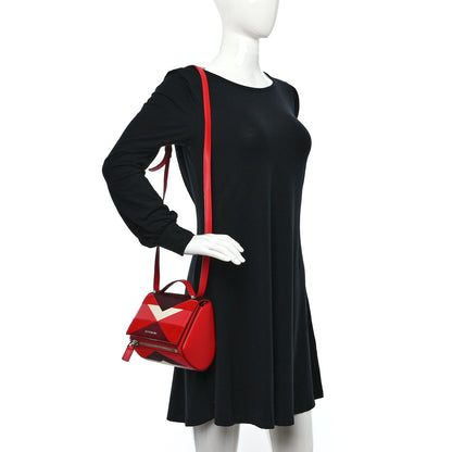 Givenchy Cow Hair Calfskin Mini Pandora Box Crossbody Bag Red Multicolor 2 of 9