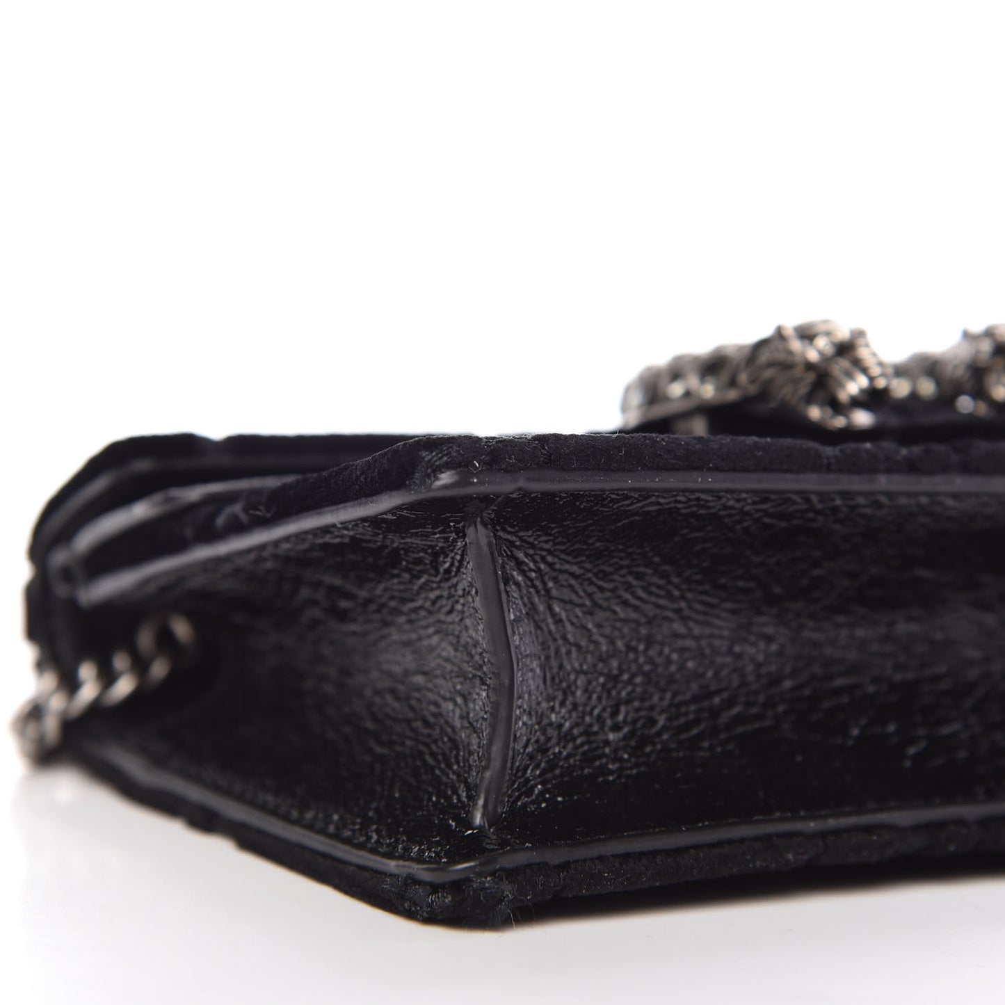 Velvet GG Monogram Super Mini Dionysus Shoulder Bag Black