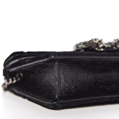 Gucci Velvet GG Monogram Super Mini Dionysus Shoulder Bag Black 6 of 9