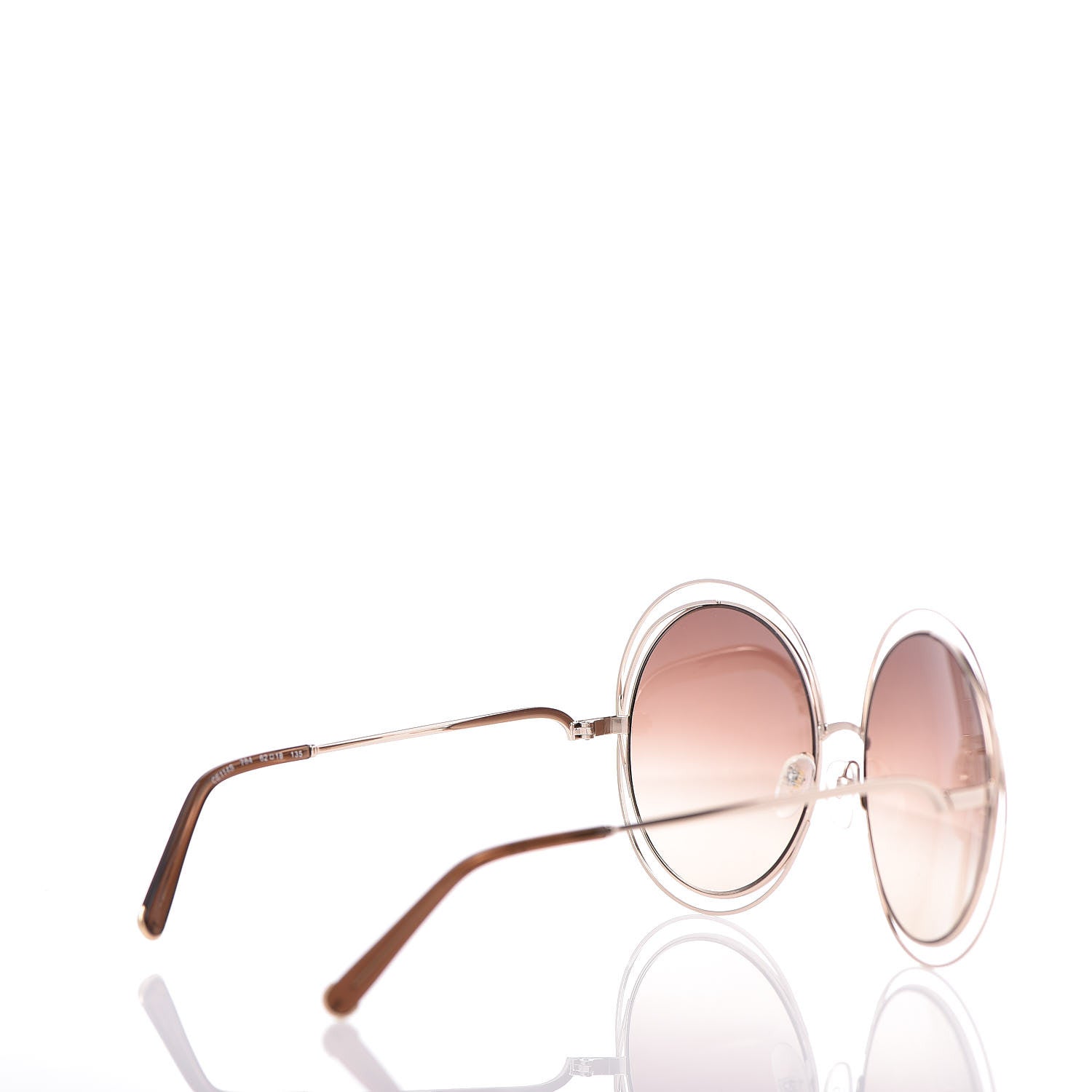 Chloe Oversized Round Carlina Oversized Round Sunglasses CE114ST Gold 4 of 7