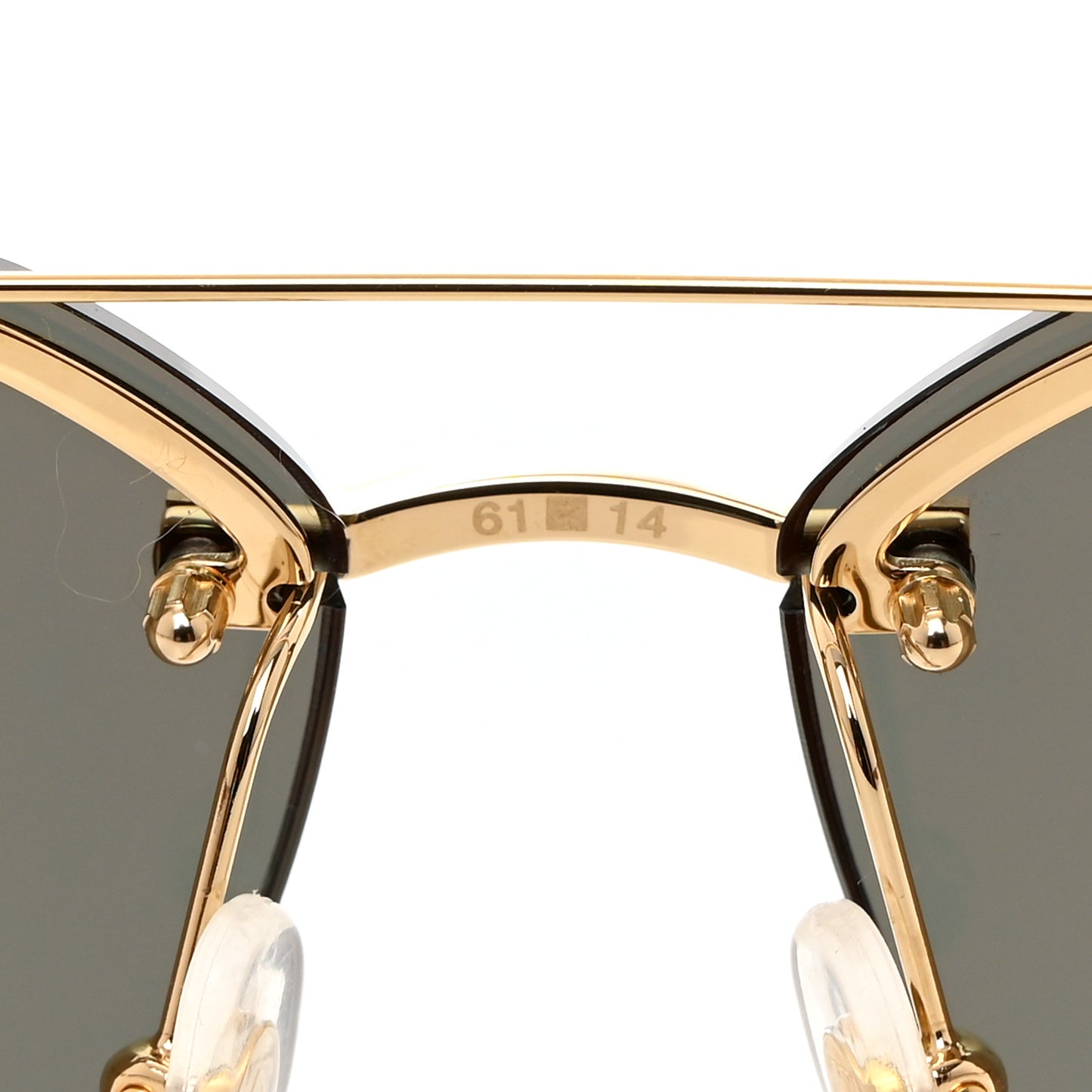 Mens Double Bridge Aviator Sunglasses Gold