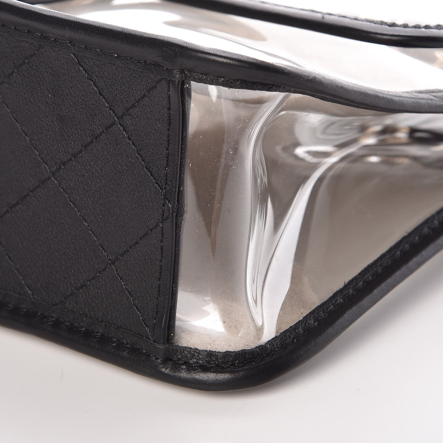 Chanel Lambskin PVC Medium Coco Sand Flap Black 9 of 10
