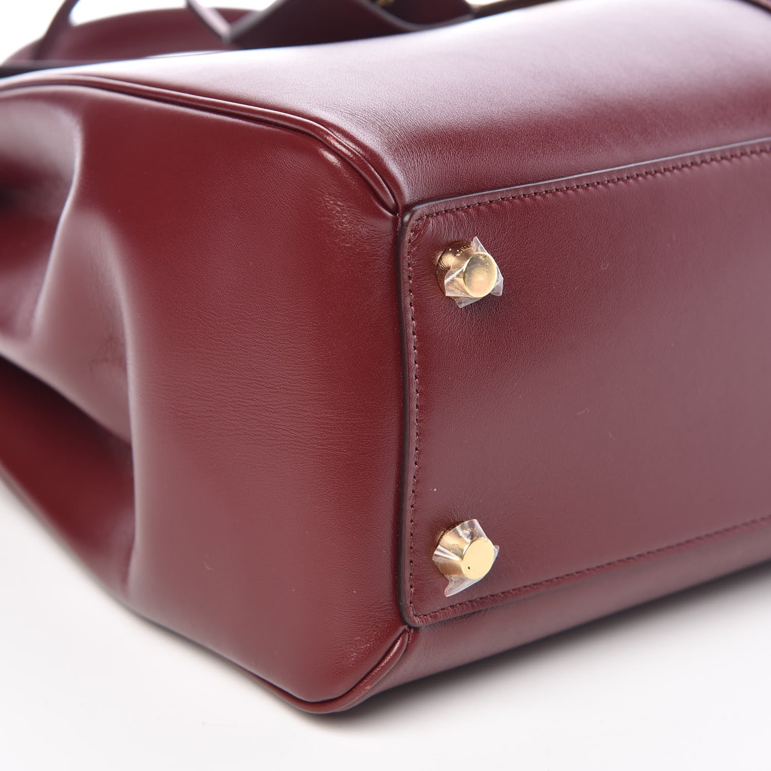 Celine Satinated Calfskin Medium 16 Top Handle Bag Light Burgundy 7 of 10