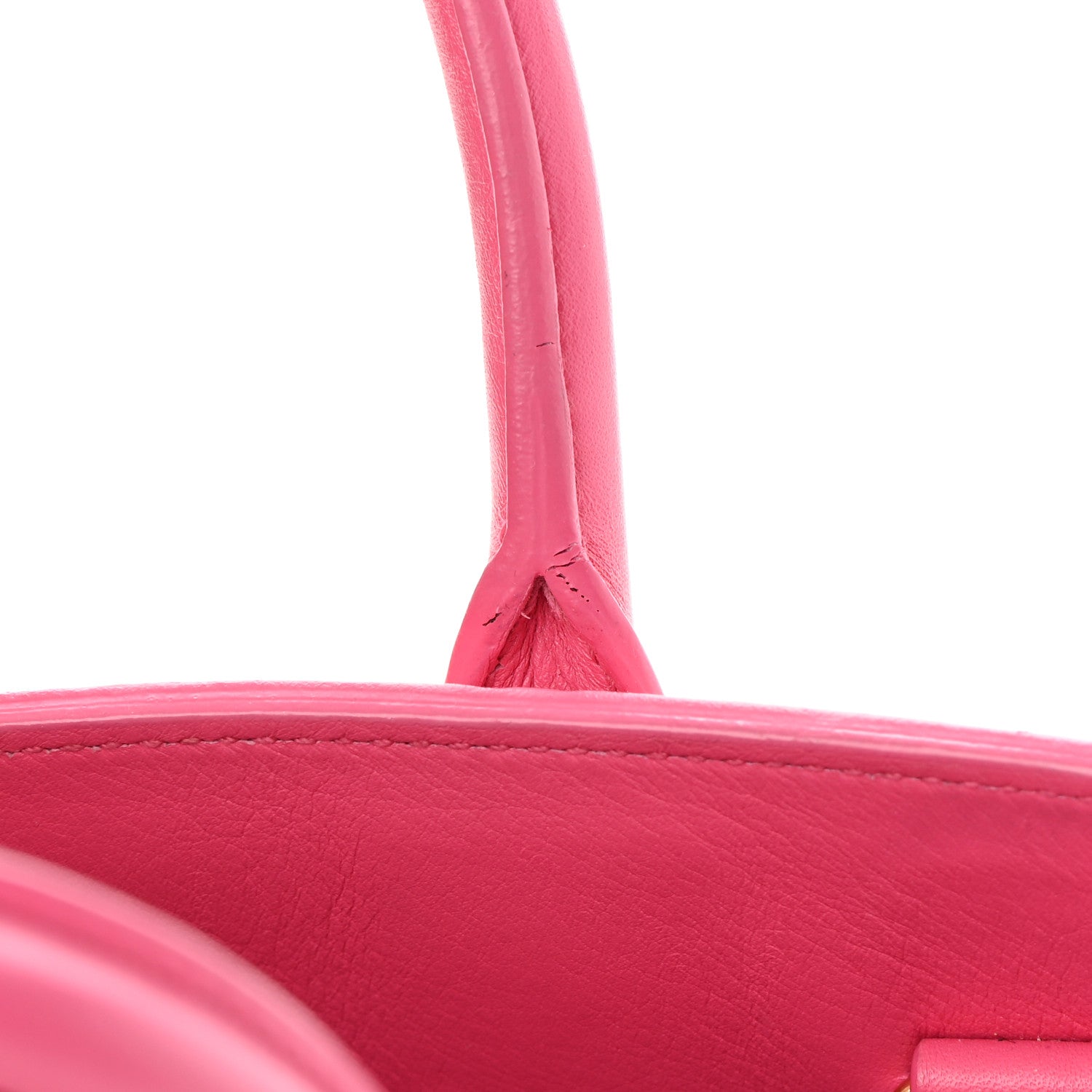 Saint Laurent Calfskin Sac De Jour Nano Lipstick Fuchsia 10 of 15