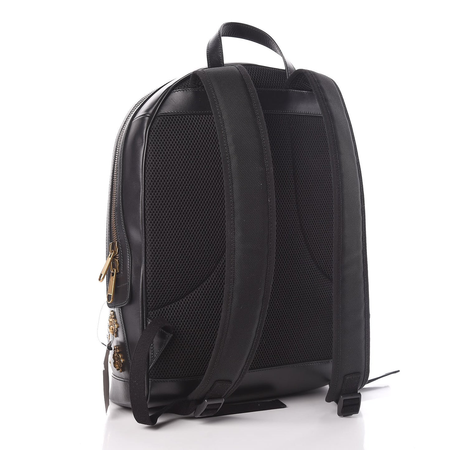 Calfskin Animal Studs Medium Day Backpack Black