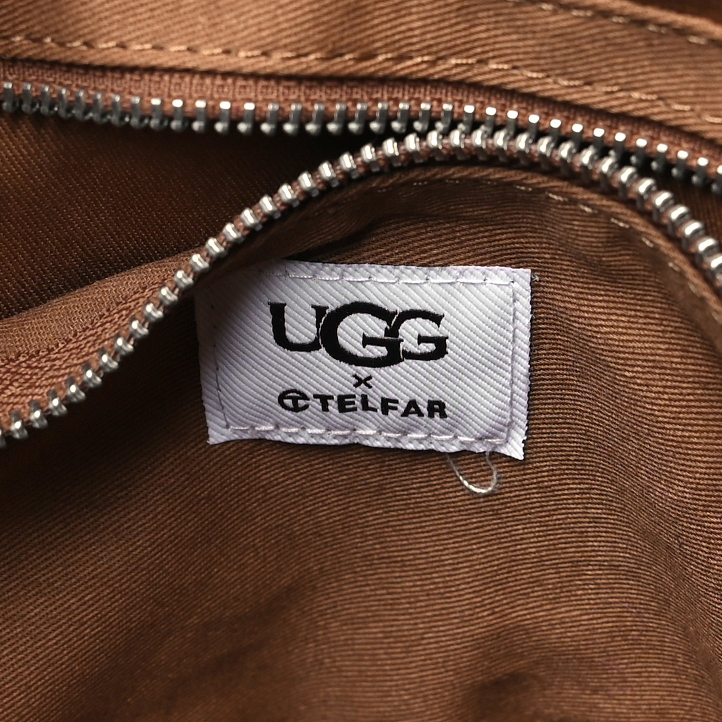 X UGG Suede Shearling Medium Shopping Bag Chestnut