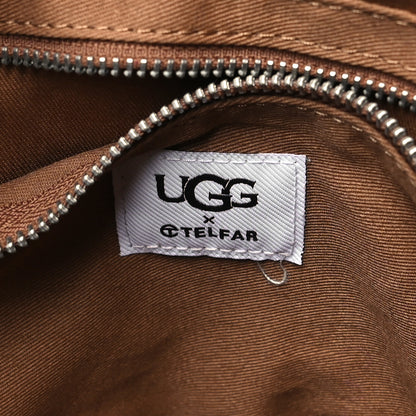 Telfar X UGG Suede Shearling Medium Shopping Bag Chestnut 6 of 8