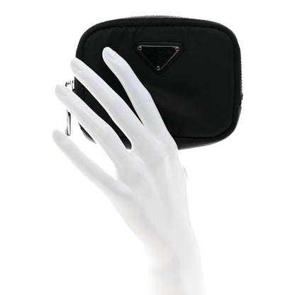 Prada Tessuto Nylon Compact Zip Around Coin Pouch Black 2 of 8