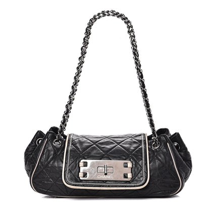 Chanel Lambskin Quilted East West Accordion Flap Black 1 of 16