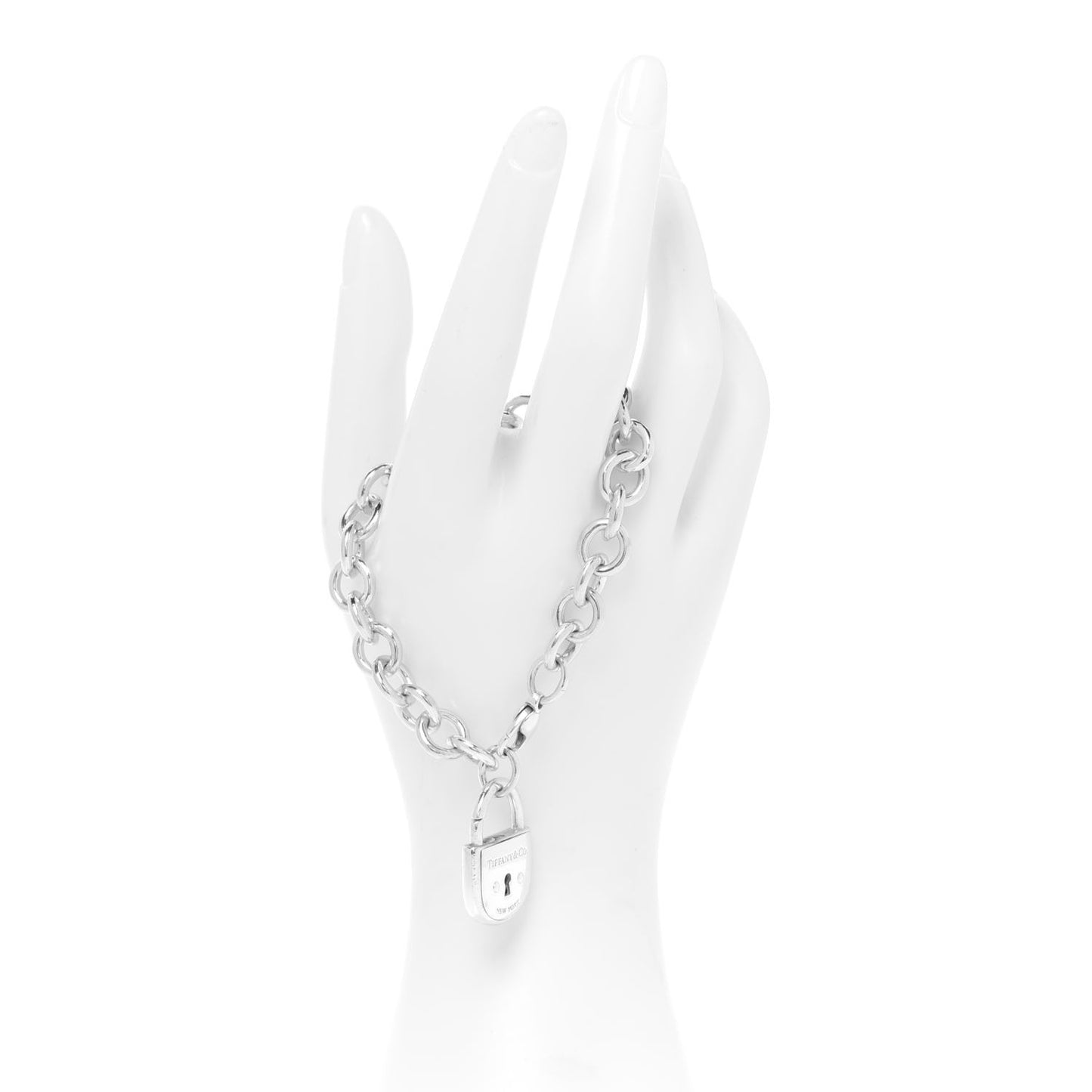 Sterling Silver Lock Charm Bracelet