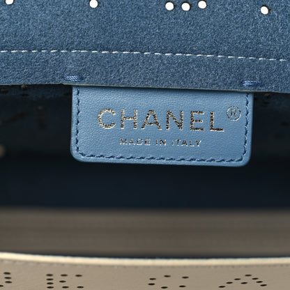 Chanel Calfskin Tweed Eyelet Flap Beige 7 of 10