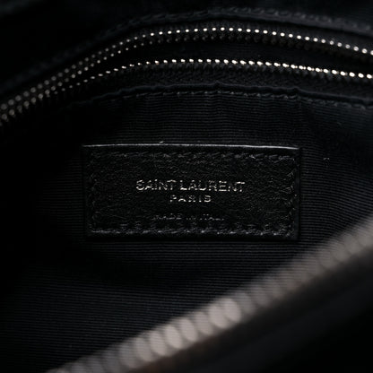Saint Laurent Calfskin Y Quilted Monogram Medium Loulou Chain Satchel Black 7 of 19