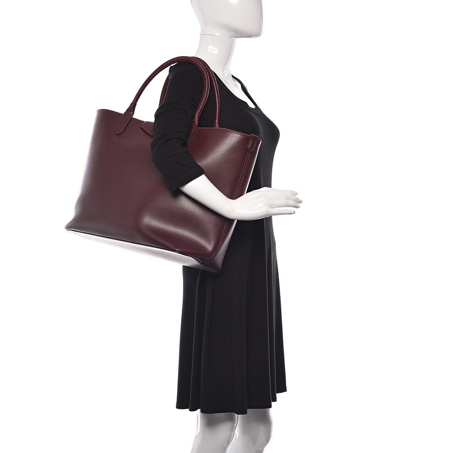 Calfskin Large Whipstitch Antigona Tote Oxblood