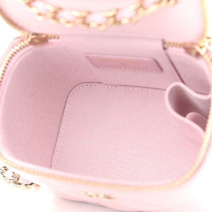 Chanel Caviar Quilted Mini Vanity Case With Chain Light Pink 5 of 9