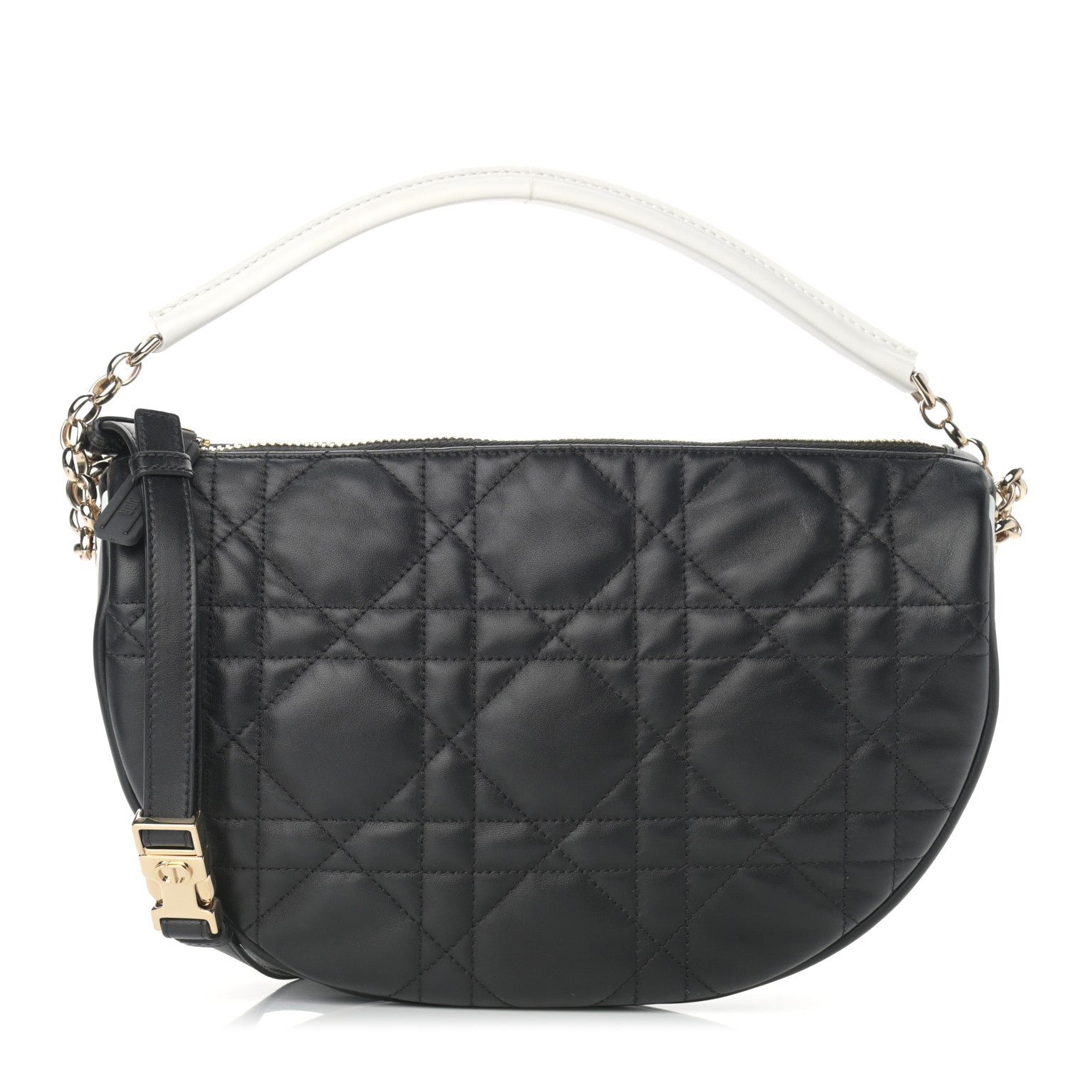 Christian Dior Lambskin Cannage Medium Dior Vibe Hobo Bag Black 1 of 10