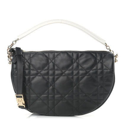 Christian Dior Lambskin Cannage Medium Dior Vibe Hobo Bag Black 1 of 10