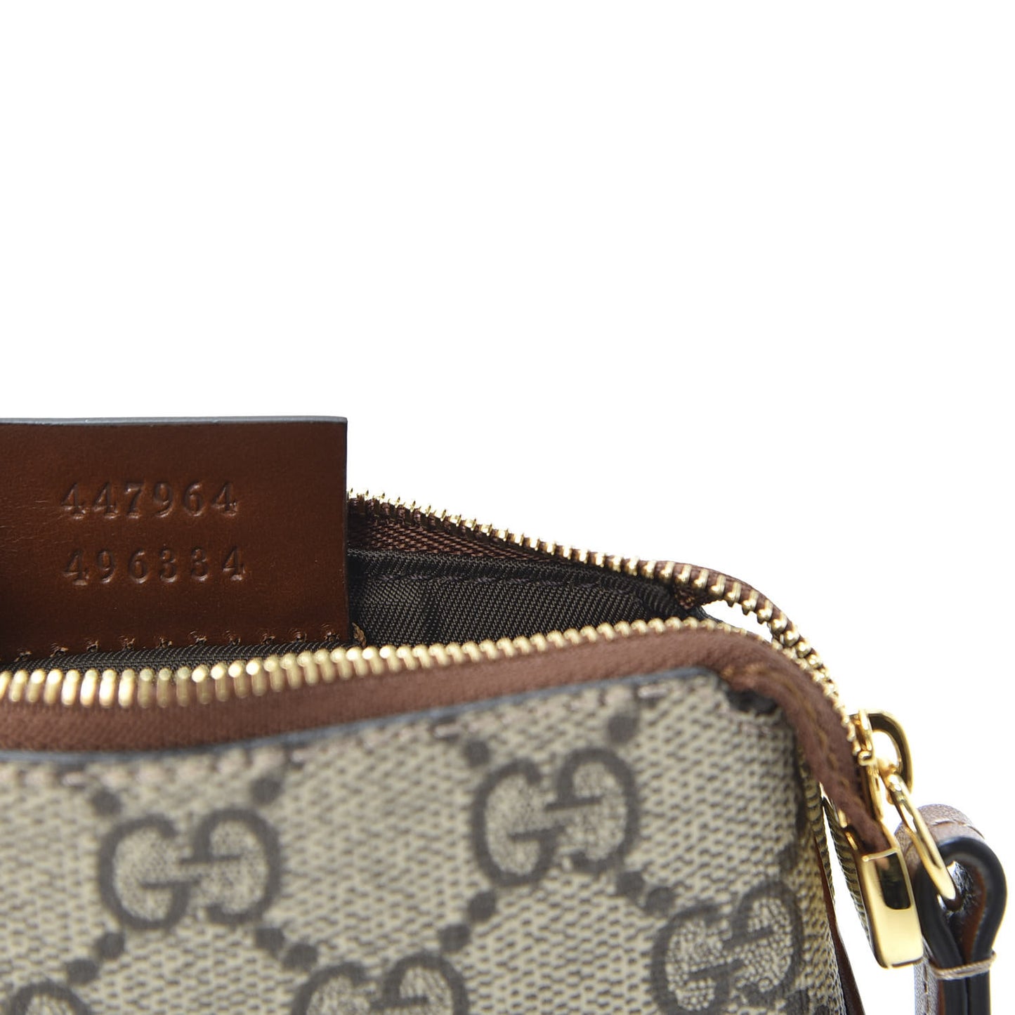 GG Supreme Monogram Key Case Beige Ebony Cuir
