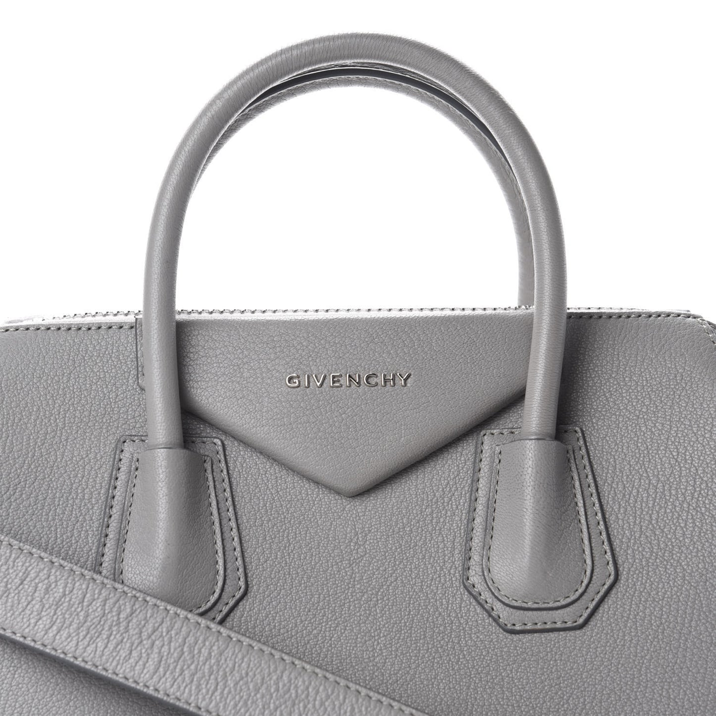 Sugar Goatskin Medium Antigona Pearl Grey