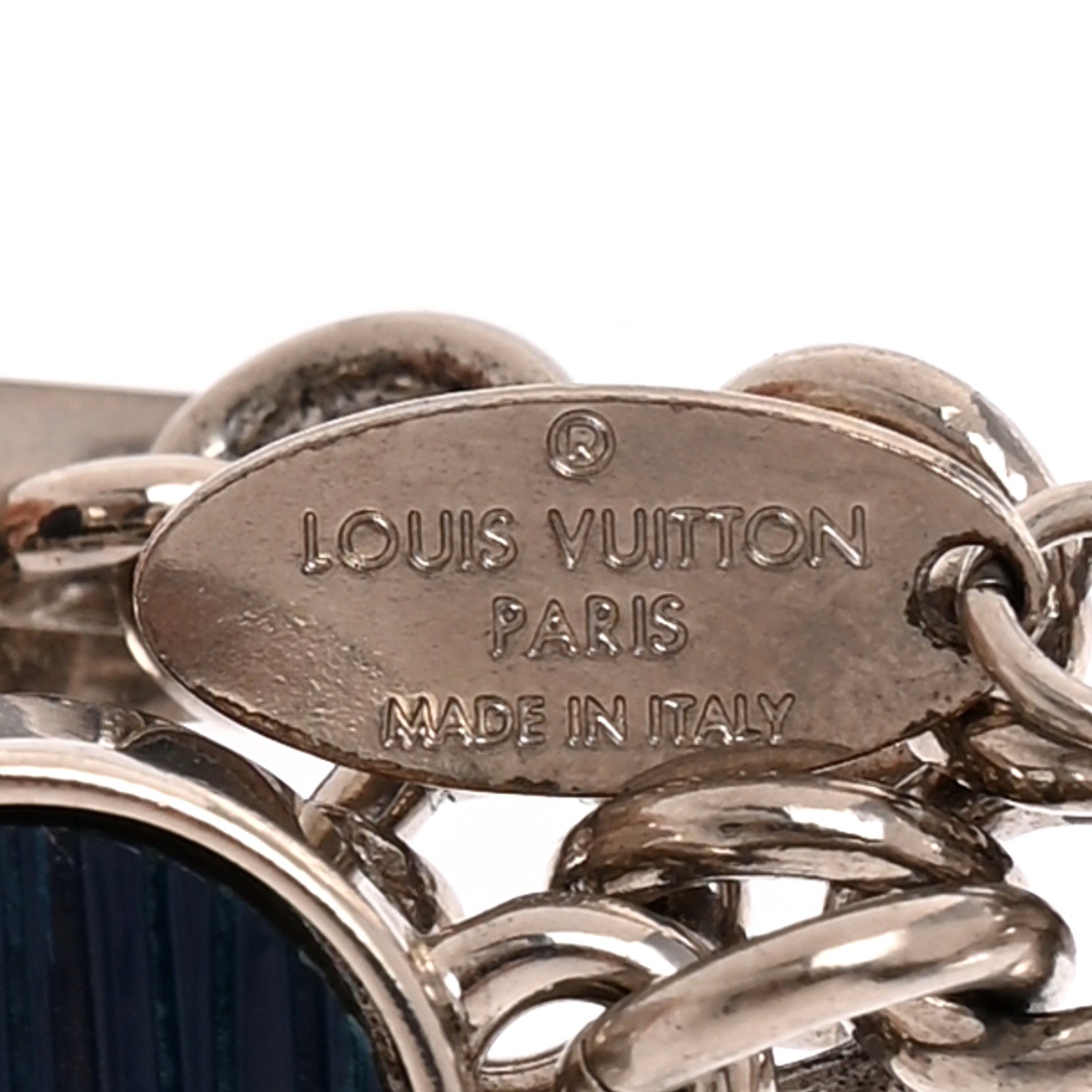 Louis Vuitton Fleur d Epi Bag Charm Key Holder Indigo 3 of 4