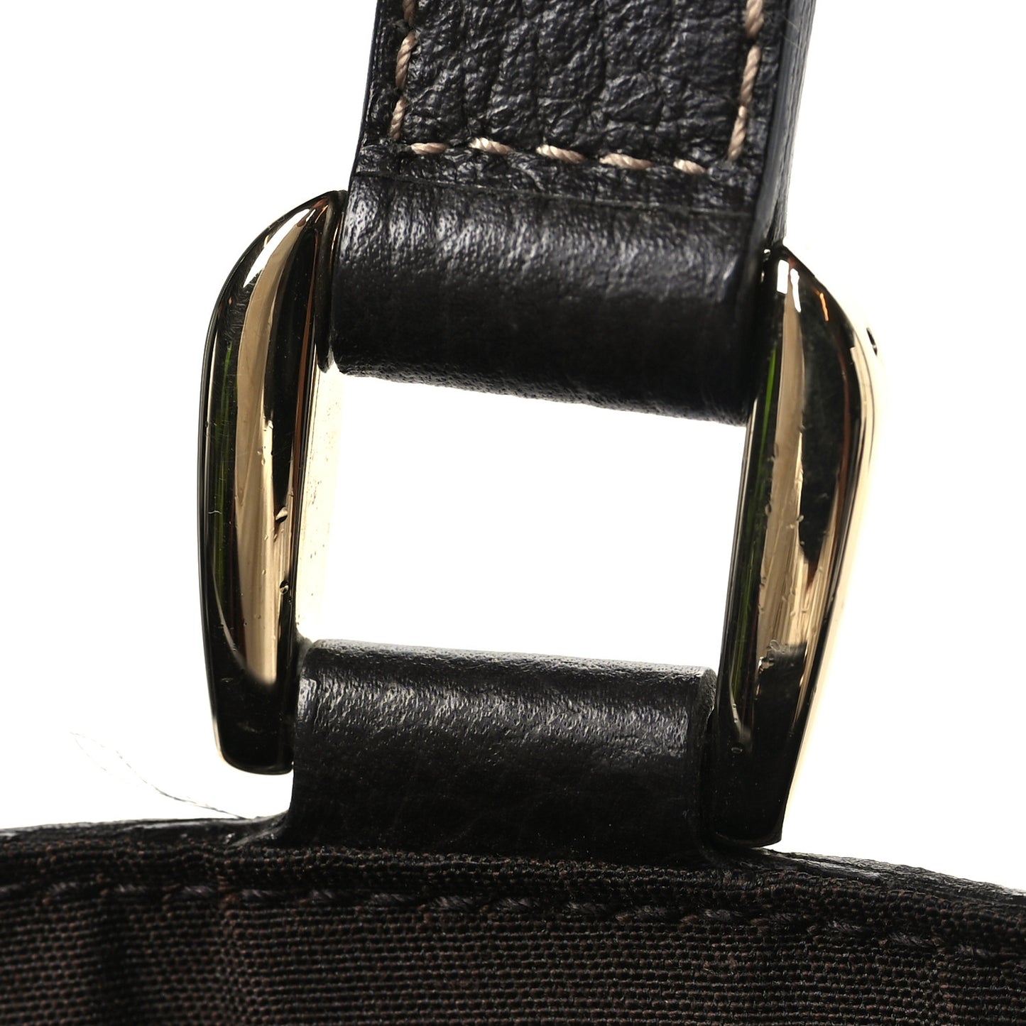 Crystal Monogram Abbey D Ring Tote Dark Brown
