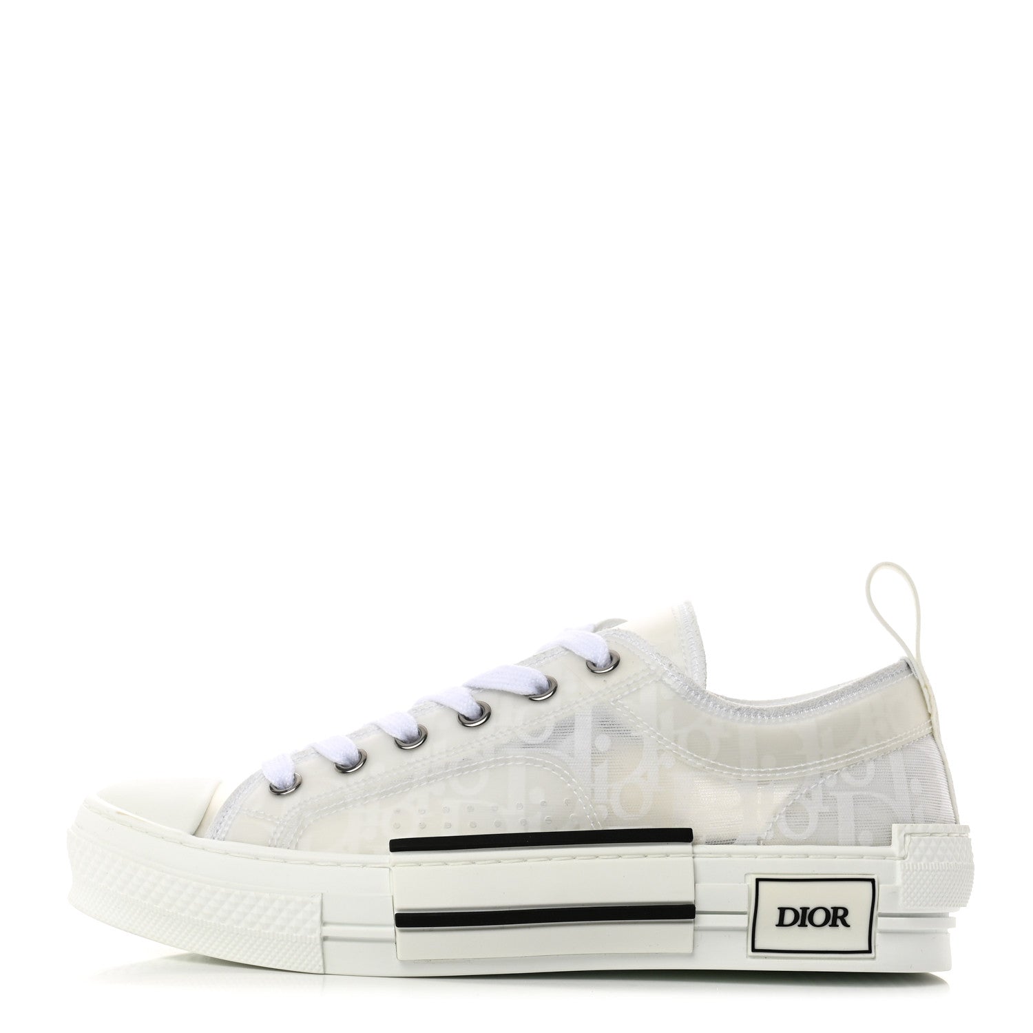 Christian Dior Technical Canvas Oblique Mens B23 Low Top Sneaker 37 White 1 of 10