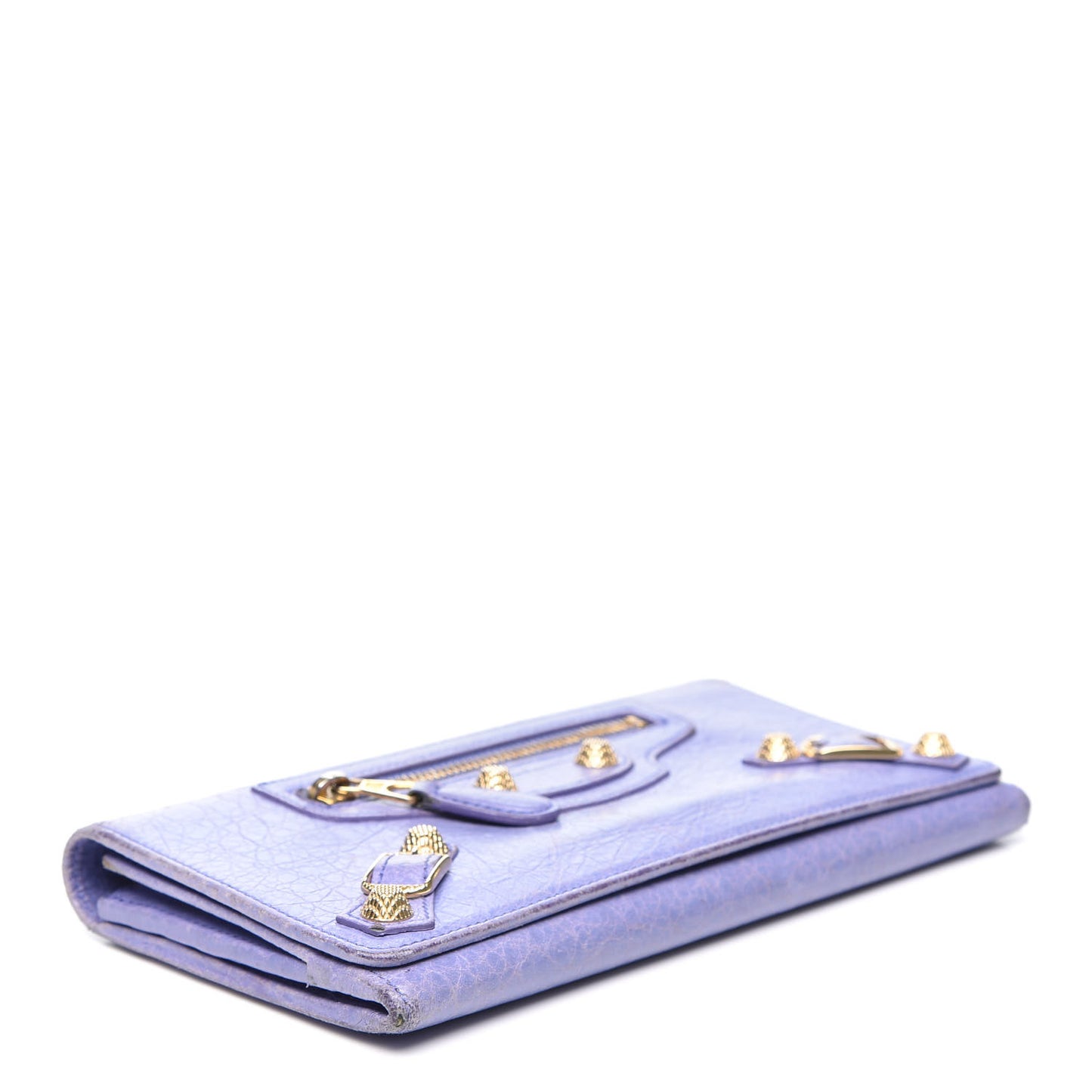 Agneau Giant 12 Gold Hardware Money Wallet Mauve