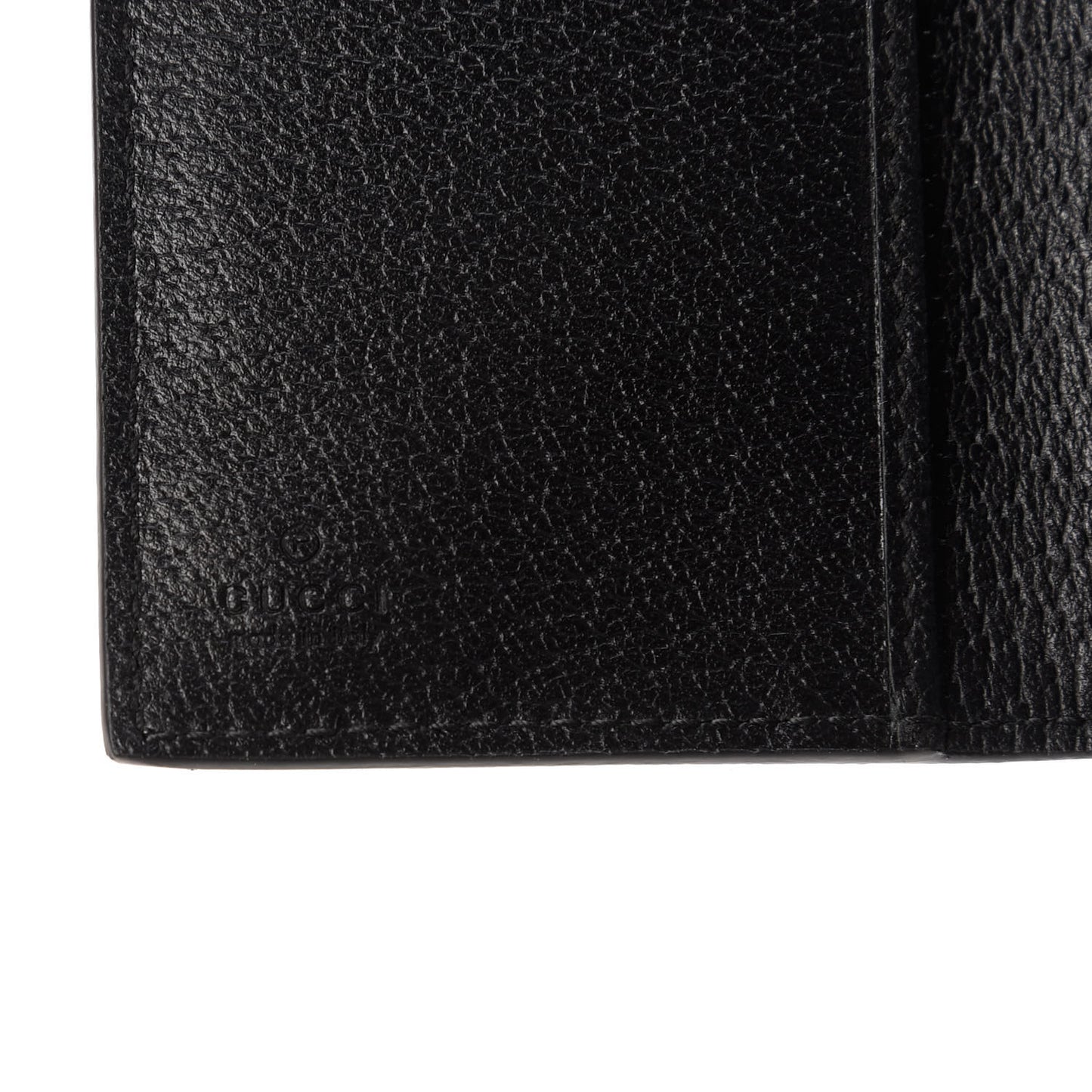 Calfskin Boar Effect GG Marmont Card Case Black