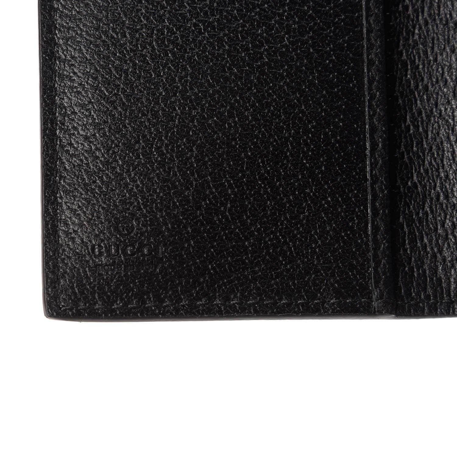 Gucci Calfskin Boar Effect GG Marmont Card Case Black 8 of 11