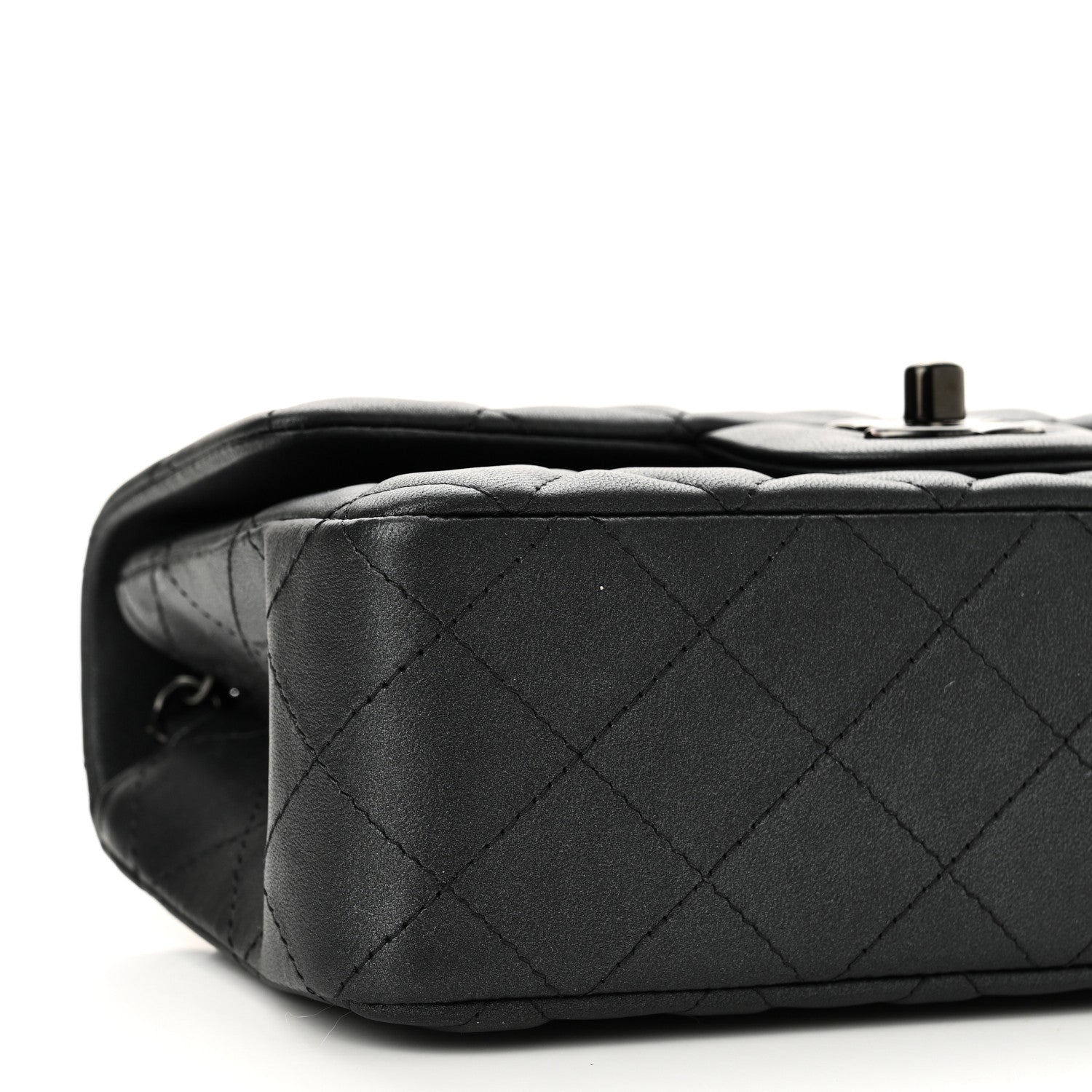 Chanel Lambskin Quilted Mini Rectangular Flap So Black 8 of 10
