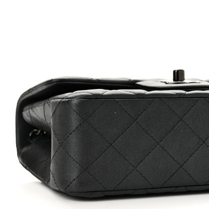 Chanel Lambskin Quilted Mini Rectangular Flap So Black 8 of 10
