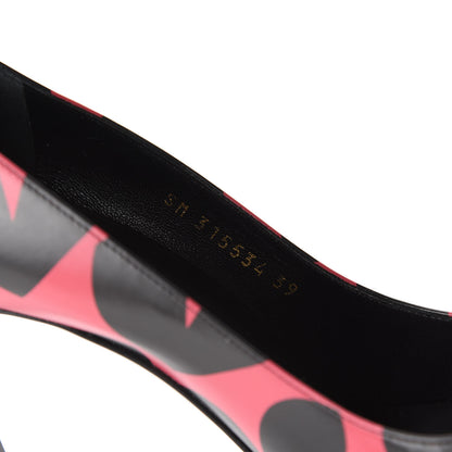 Saint Laurent Calfskin Big Heart Paris 105 Pumps 39 Rouge Black 10 of 11