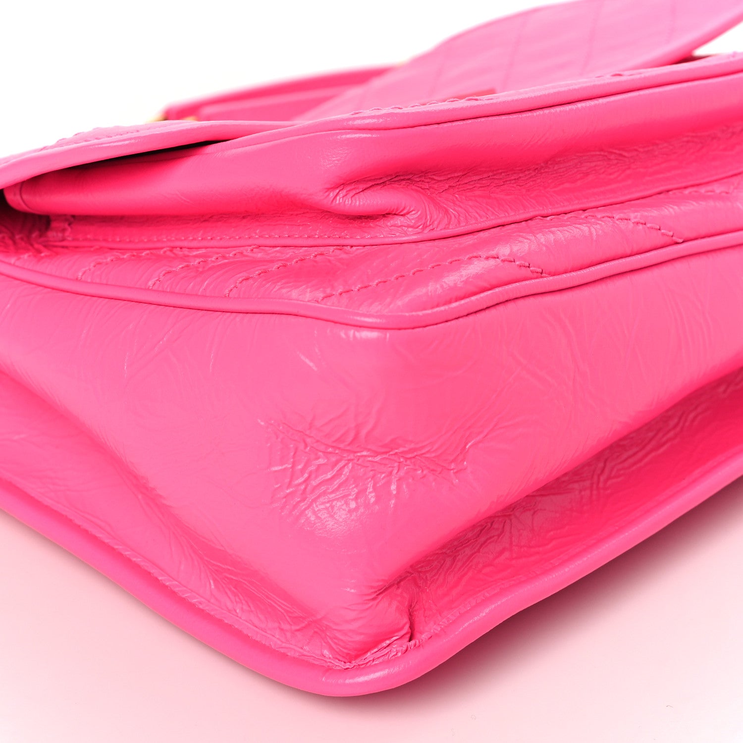 Saint Laurent Crinkled Calfskin Matelasse Monogram Medium Niki Chain Satchel Rose Glow 6 of 7