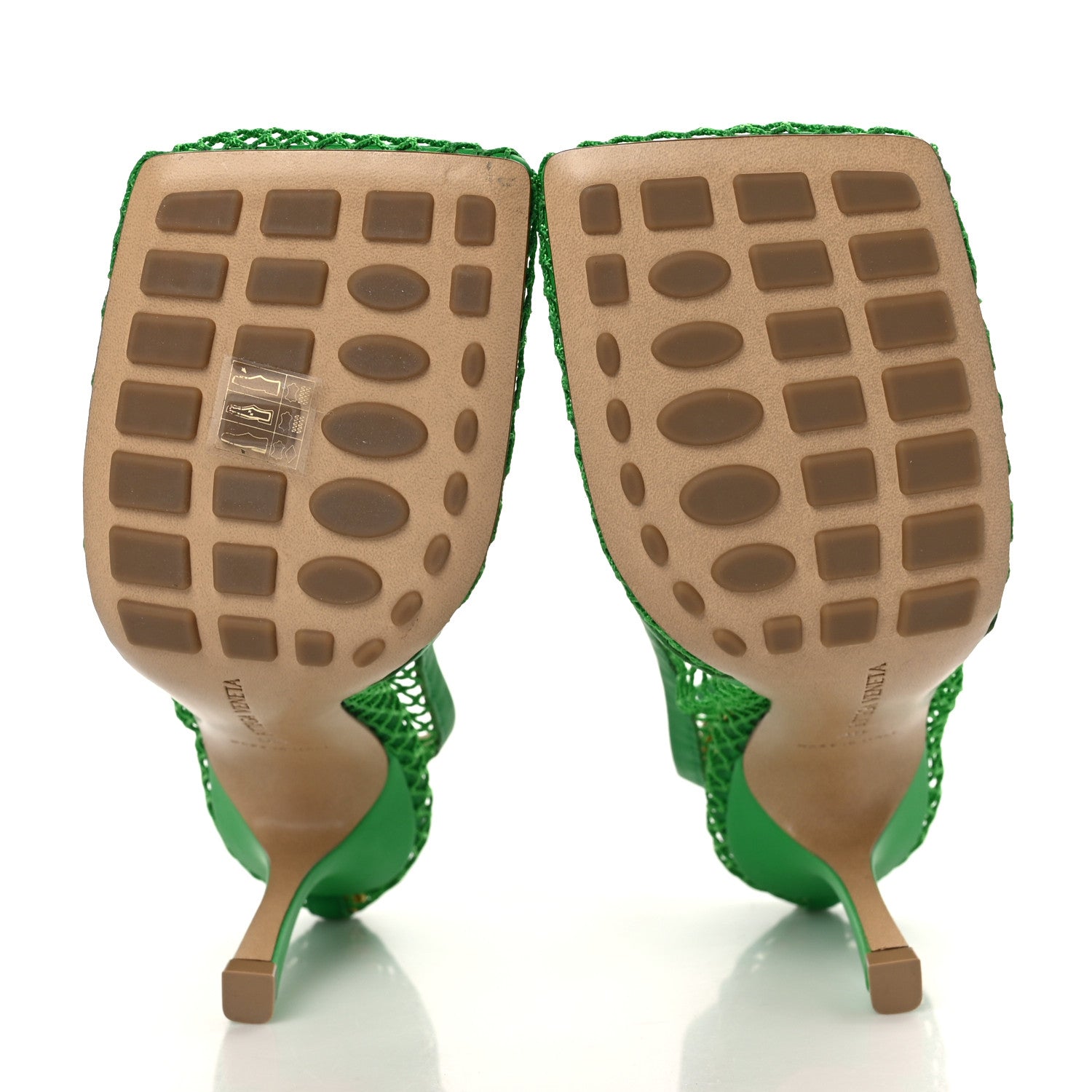 Bottega Veneta Mesh Calfskin Chain Sandals 39 Grass 5 of 7