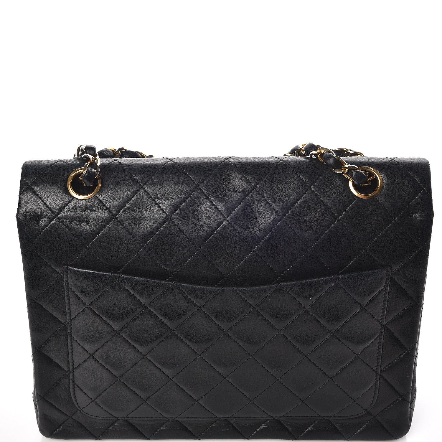 Chanel Lambskin Quilted Medium Double Flap Black 11 of 20