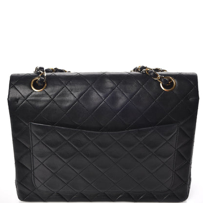 Chanel Lambskin Quilted Medium Double Flap Black 11 of 20