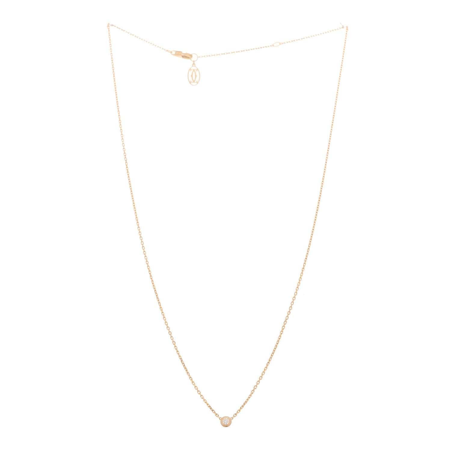 Cartier 18K Pink Gold Diamond XS D'Amour Pendant Necklace 3 of 6