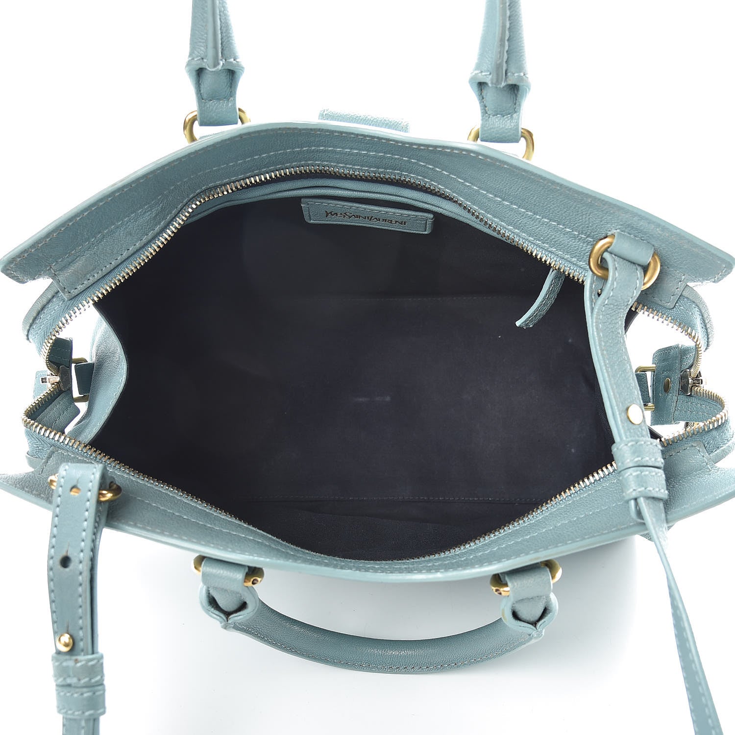 Saint Laurent Sheepskin Small Cabas ChYc Blue Glacier 6 of 22