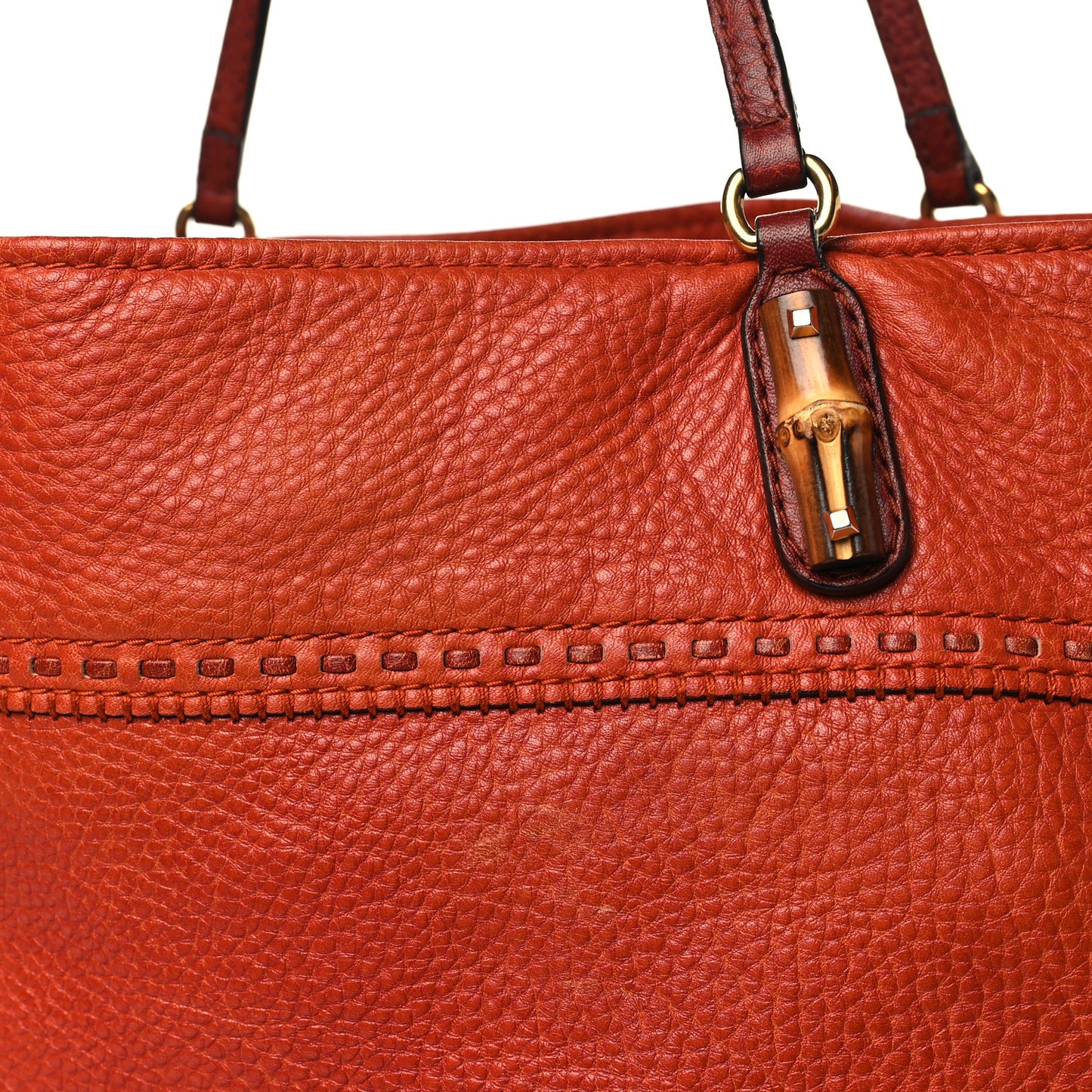 Calfskin Medium Laidback Crafty Tote Orange
