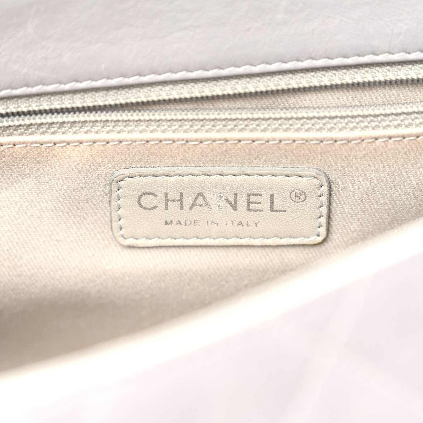 Calfskin Large Country Chic Flap Grey