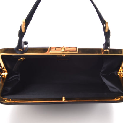 Prada Satin Framed Bag Blue 5 of 7