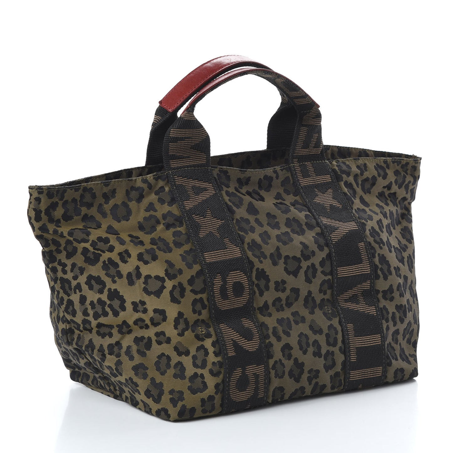 Canvas Leopard Print Tote Tobacco