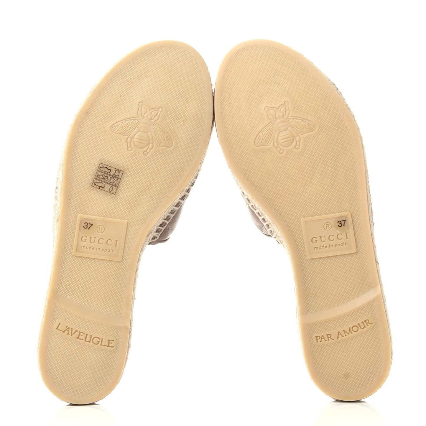 Nappa Matelasse GG Marmont Espadrille Slide Sandals 37 Porcelain Rose