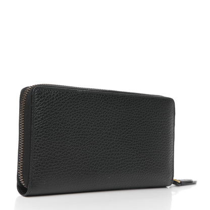 Gucci Calfskin Butterfly Zip Around Wallet Black 2 of 6