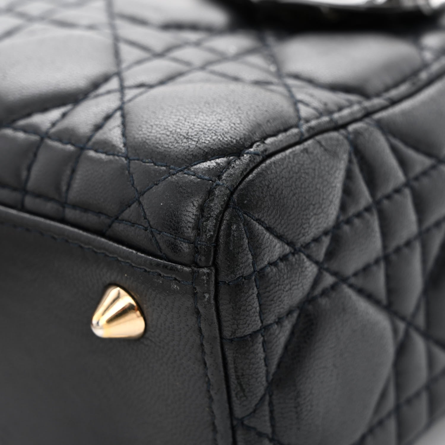 Christian Dior Lambskin Cannage Small Lucky Badges My Lady Dior Black 13 of 14