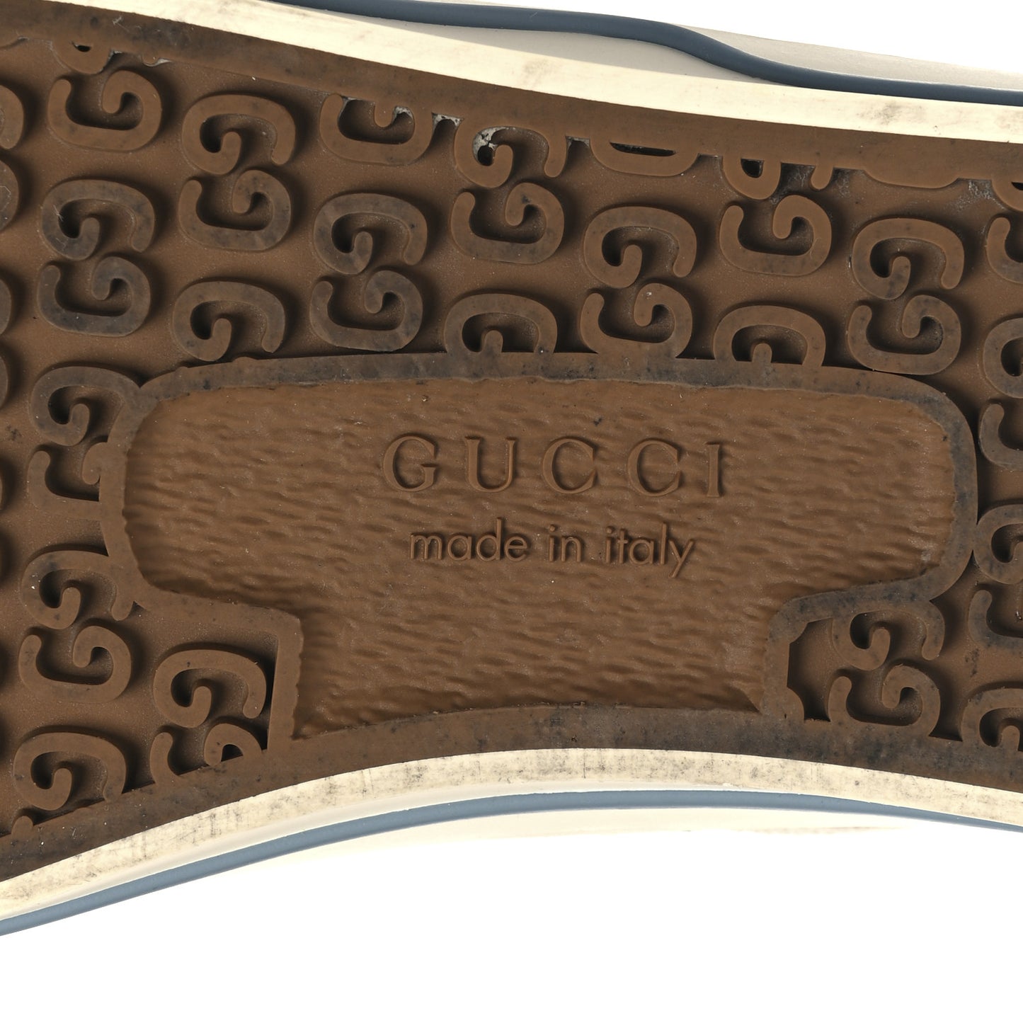 GG Supreme Monogram Water Flora Web Womens 1977 Tennis Sneakers 38.5 Beige Blue Multicolor Mystic White