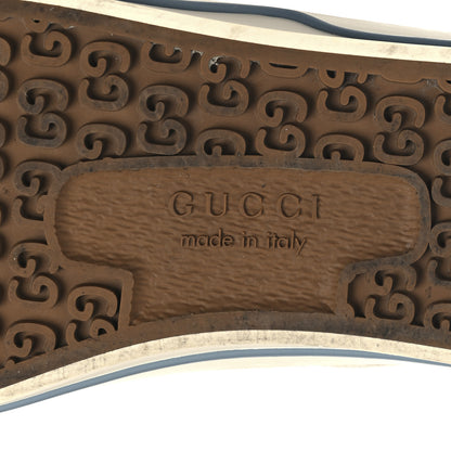 Gucci GG Supreme Monogram Water Flora Web Womens 1977 Tennis Sneakers 38.5 Beige Blue Multicolor Mystic White 7 of 8