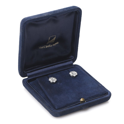 Van Cleef & Arpels 18K White Gold Diamond Fleurette Earrings 6 of 6