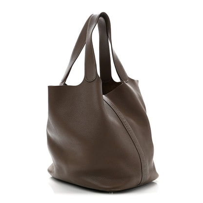Hermes Taurillon Clemence Picotin Lock TGM Etoupe 3 of 12