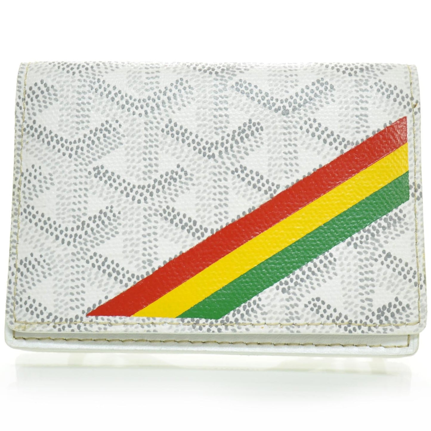 Goyardine Saint Marc Folding Card Case White
