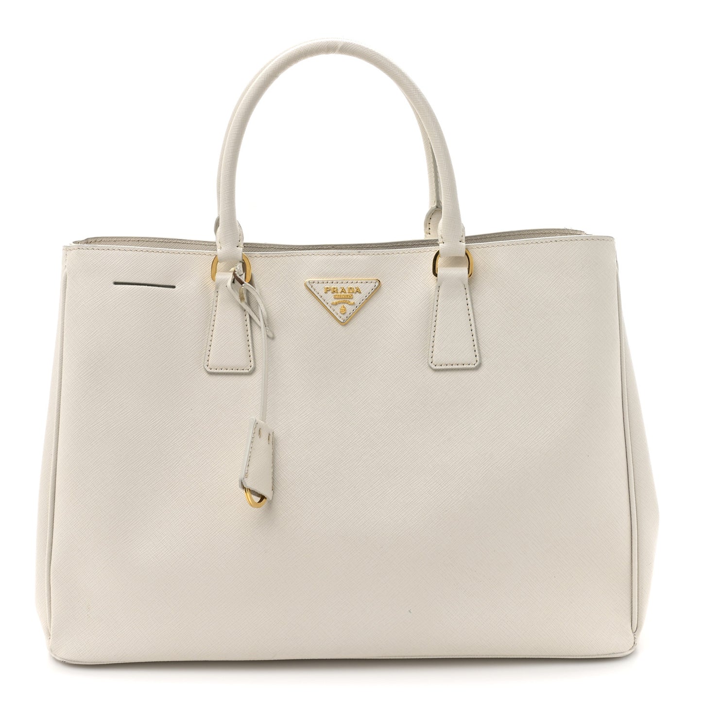 Saffiano Lux Large Galleria Double Zip Tote Talco